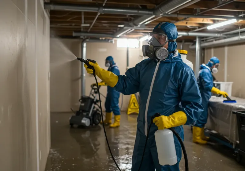 Basement Sanitization and Antimicrobial Treatment process in Gordon, GA